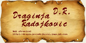 Draginja Radojković vizit kartica